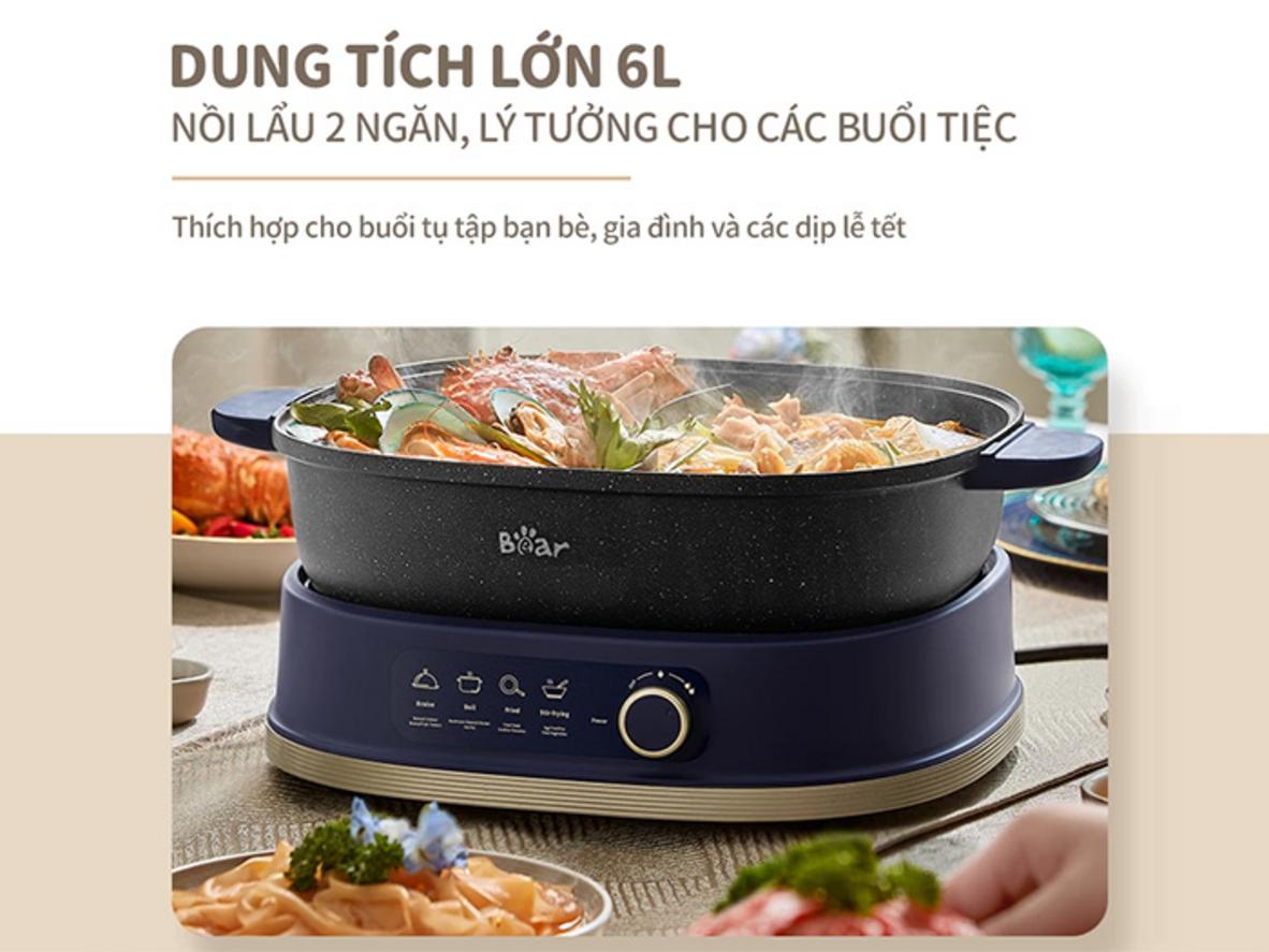 Quyền lợi khi mua Nồi lẩu điện 2 ngăn Bear SB-NL60U tại Siêu Thị Đại Việt