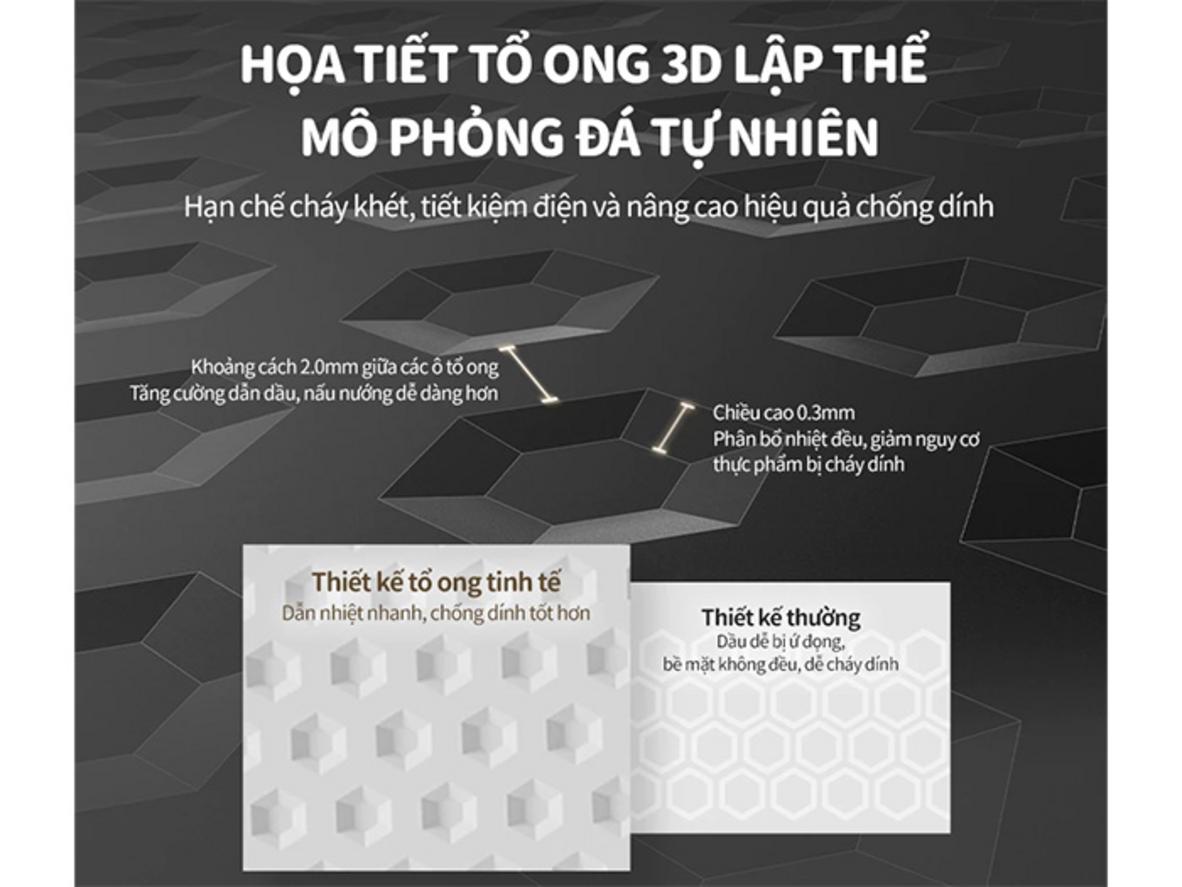 Lòng nồi chống dính Teflon 3 lớp