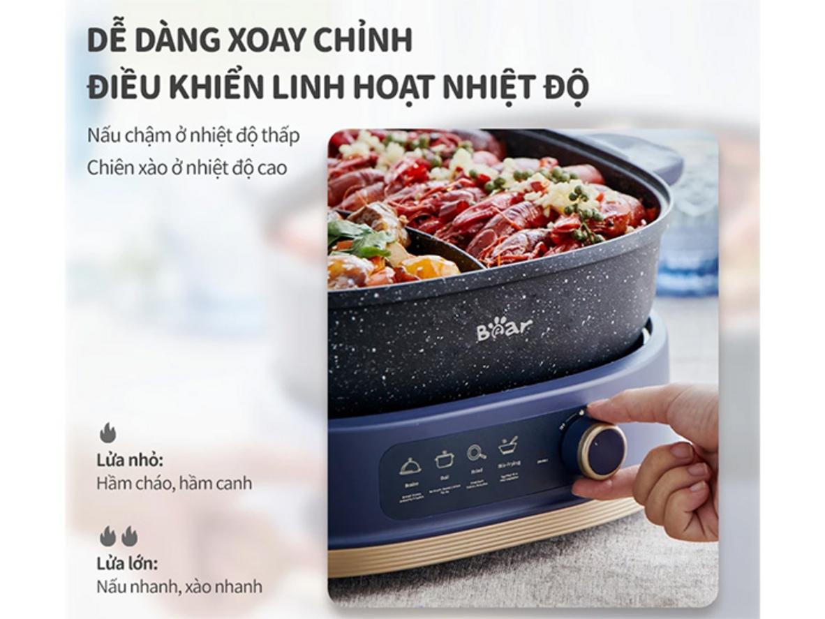 Tổng quan Nồi lẩu điện 2 ngăn Bear SB-NL60U