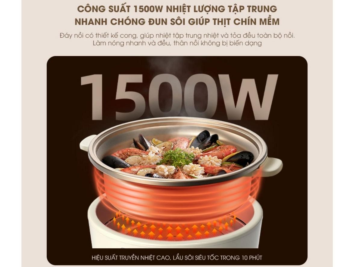 Tổng quan Nồi lẩu điện Bear SB-NL05F 5 lít