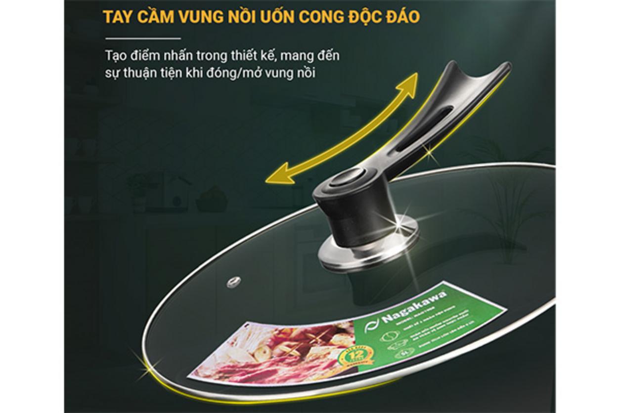 Tổng quan Nồi lẩu điện nhôm nguyên khối Nagakawa NAG1905 (5 lít)