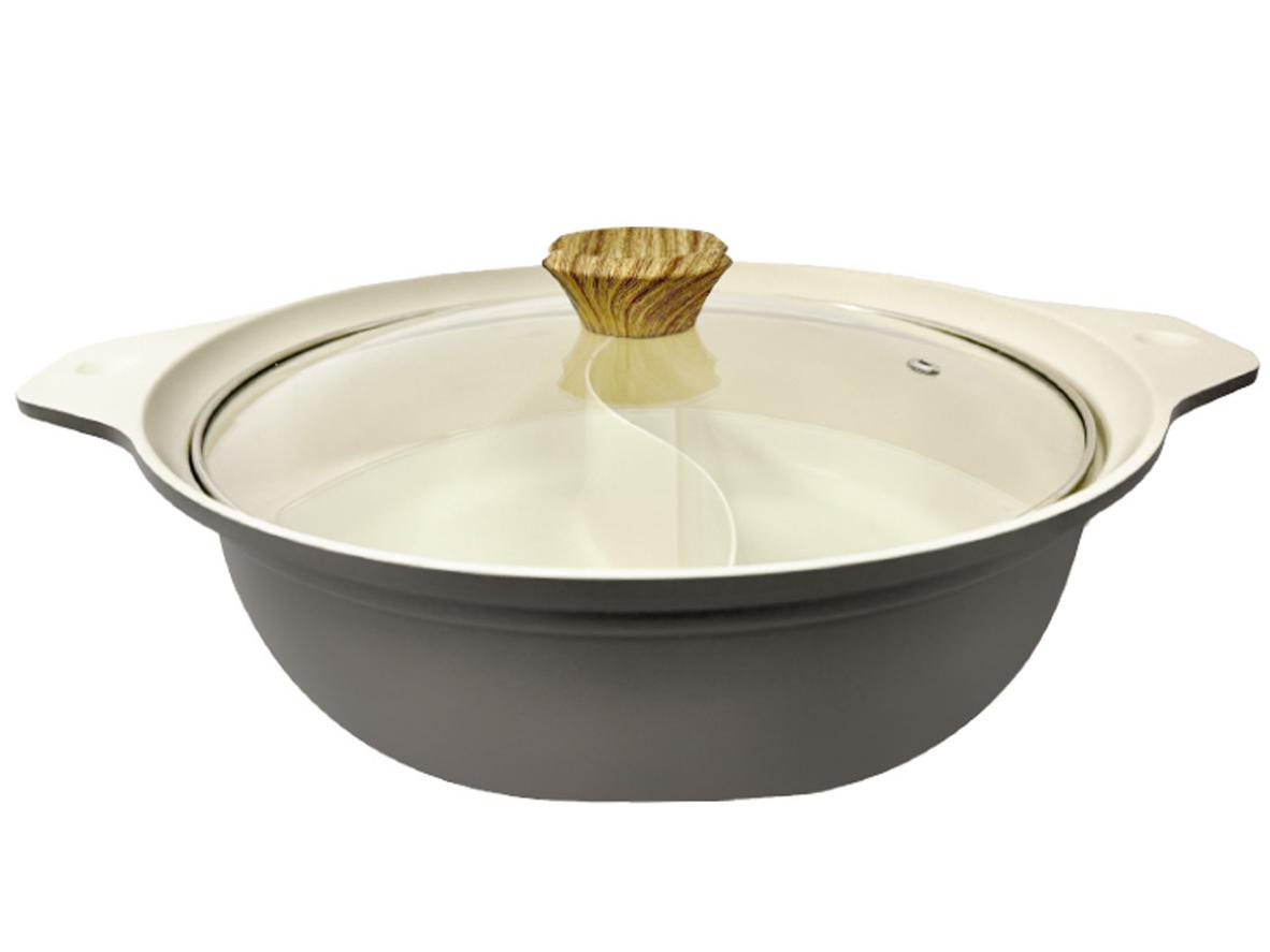 Tổng quan Nồi lẩu nhôm đúc nguyên khối 2 ngăn Kaiyo KAC-2232 26cm