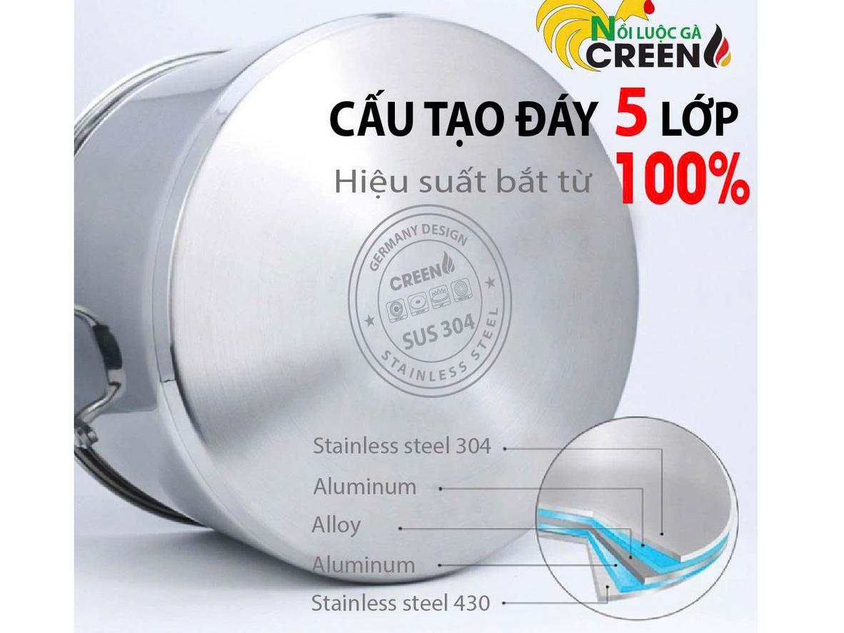 Dung tích ~12L và nắp kính cường lực tiện quan sát