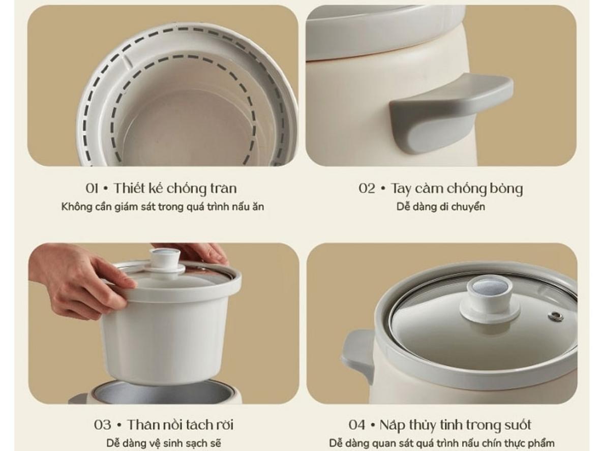 Lõi nồi sứ giữ vị và dinh dưỡng