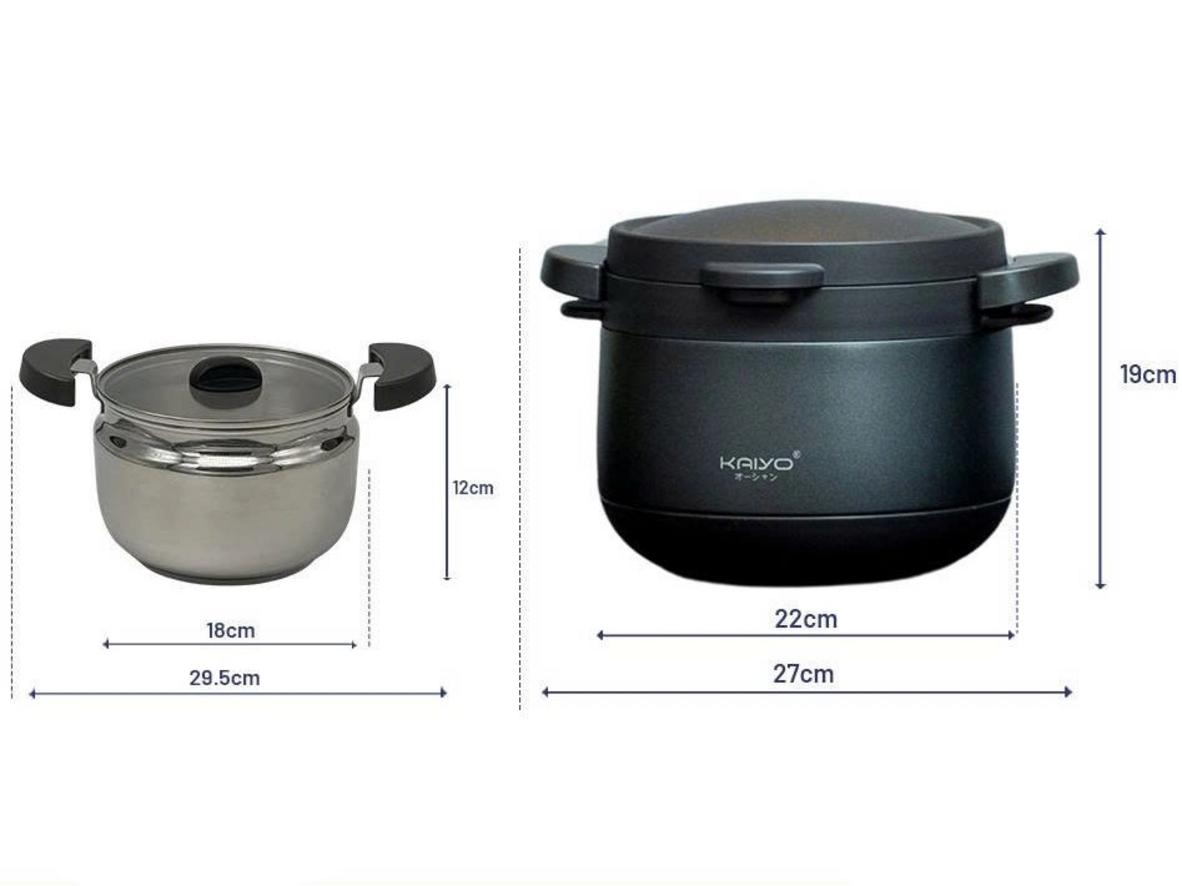 Tổng quan Nồi ủ chân không 2 tay cầm Kitchen Mate Kaiyo 3L