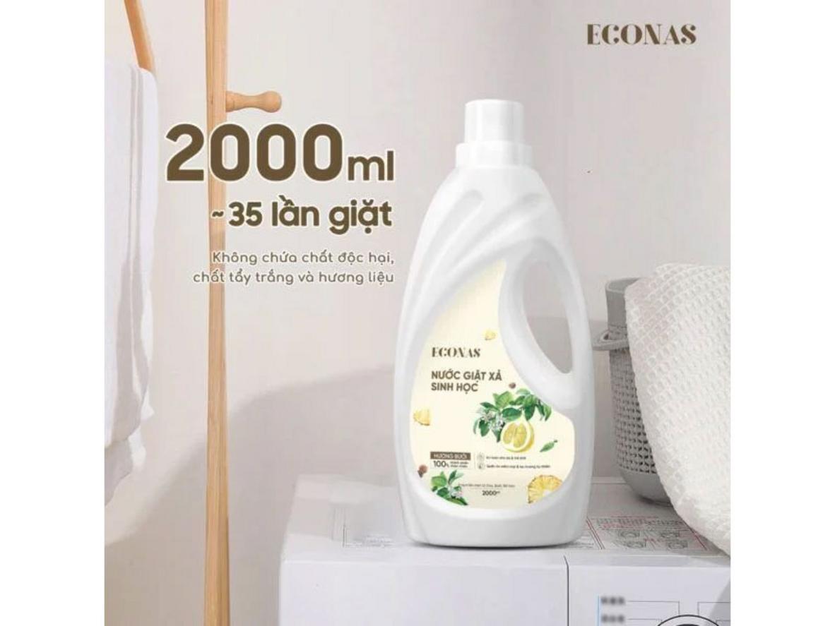 Tổng quan Nước giặt xả sinh học Econas - 2 lít
