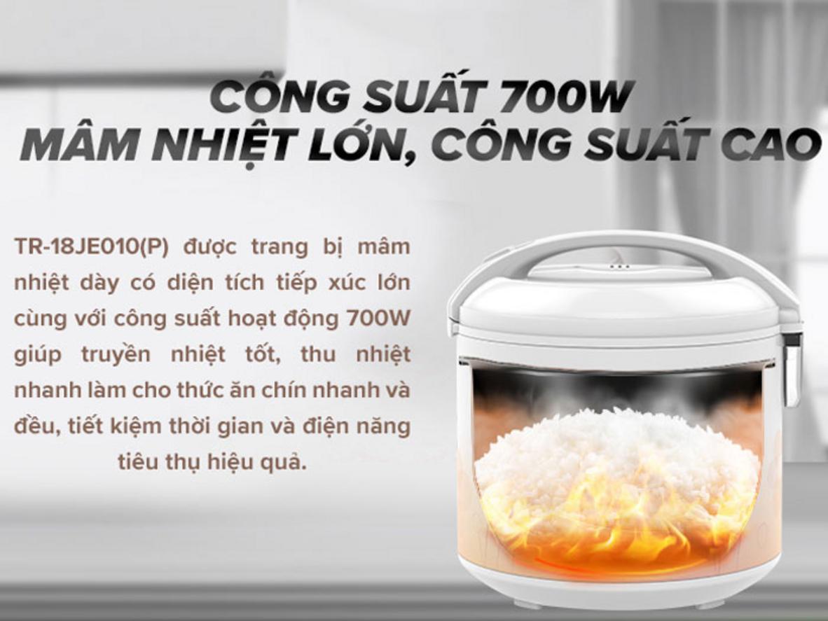 Phụ kiện kèm theo: xửng hấp, muỗng, cốc đong