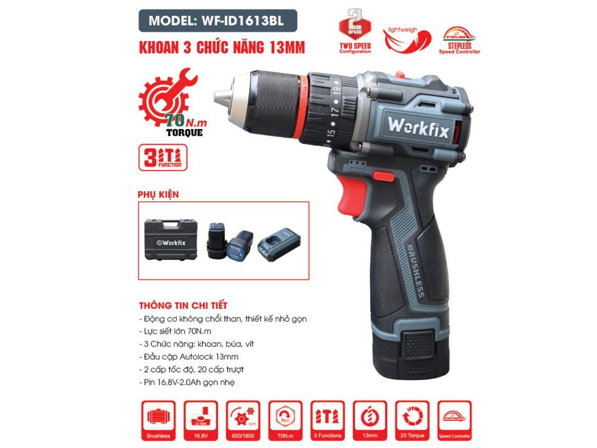 Pin 16.8V Workfix WF-ID1613BL