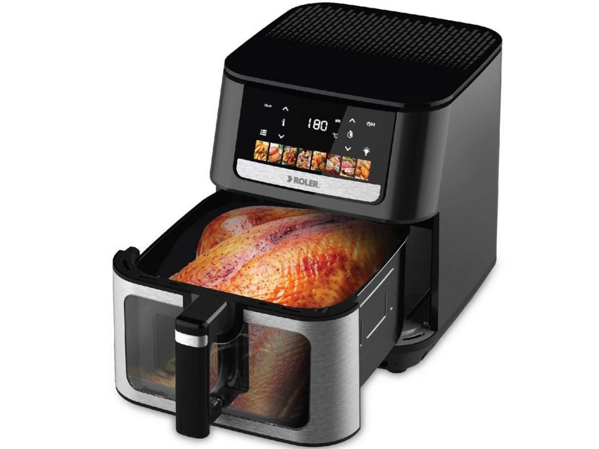 Công nghệ Rapid Air và hệ gia nhiệt kép giúp giảm dầu mỡ và chín đều.