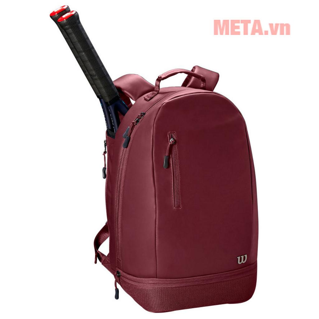 Ngăn sau chứa 2 vợt — bảo vệ và cố định vợt