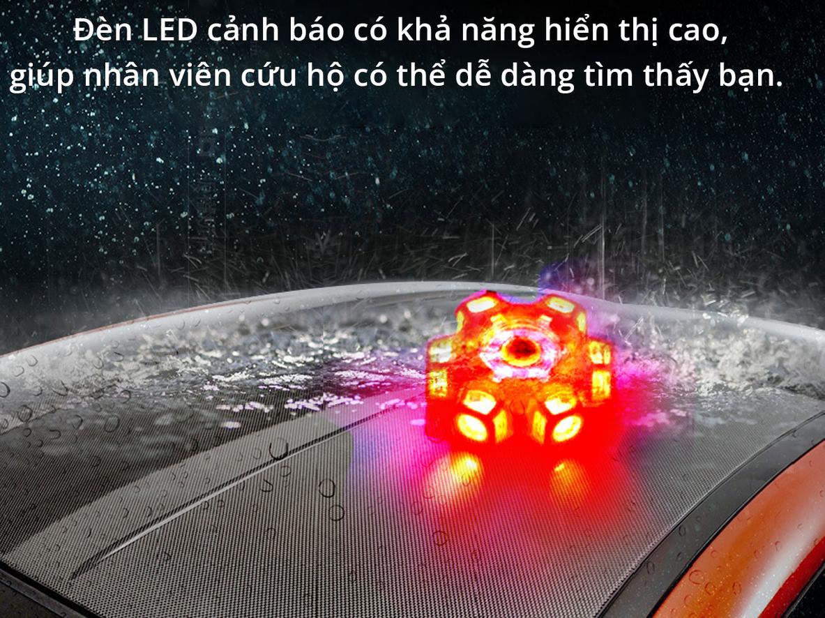 Chiếu sáng 360° — tầm nhìn xa ~1.6 km