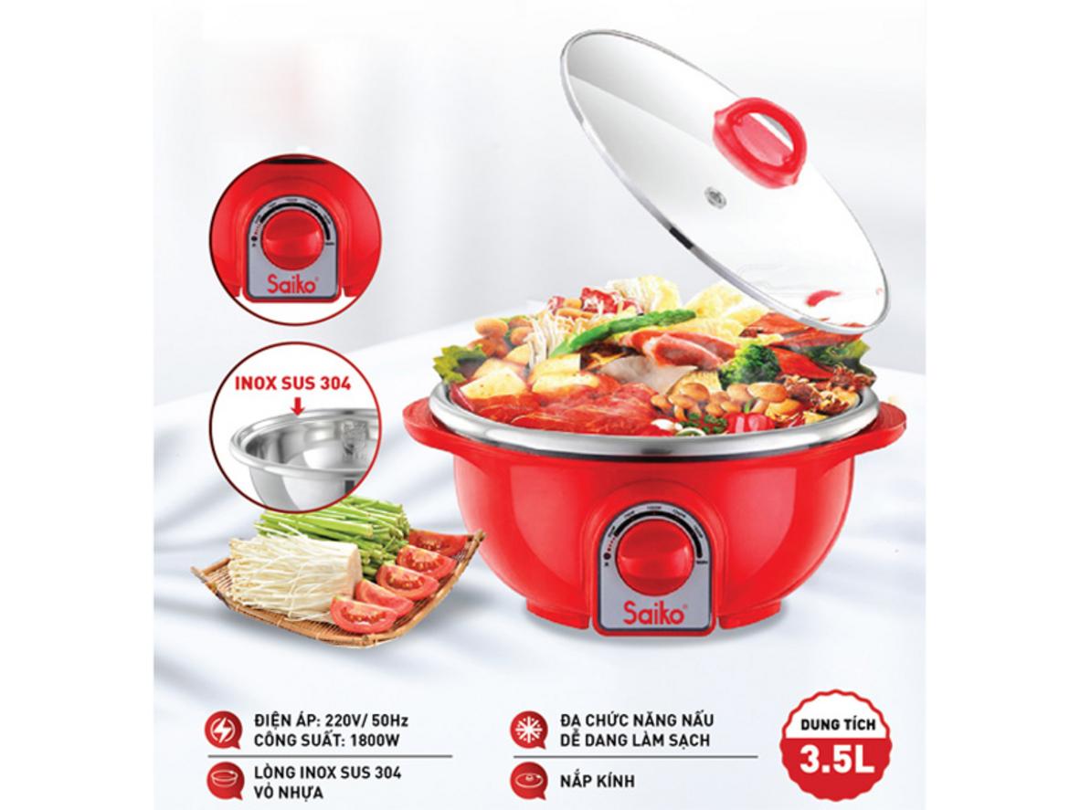 Công suất 1800W cho thời gian sôi nhanh