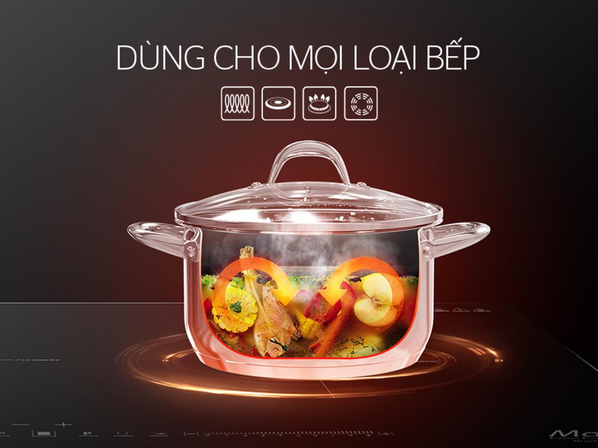 Thân inox SUS201 bền bỉ, lau chùi dễ dàng
