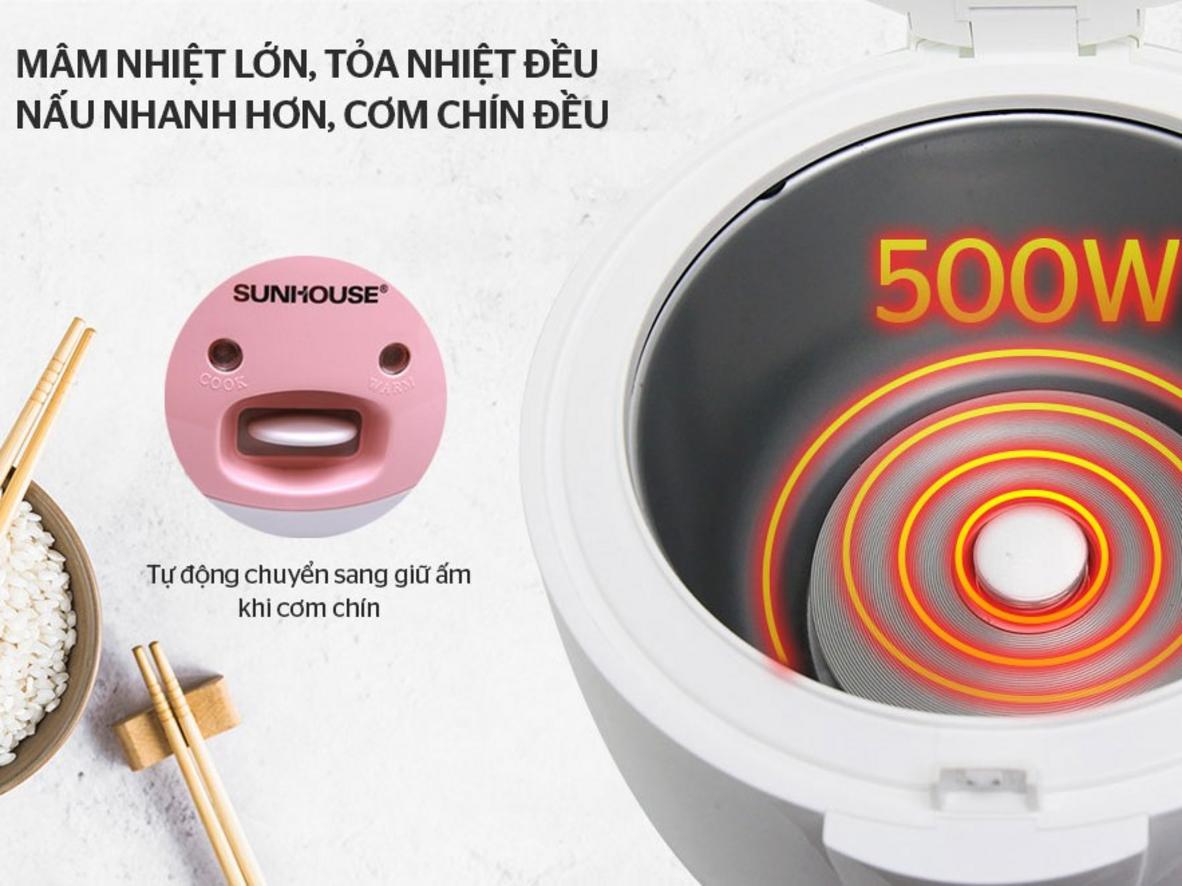 Thân vỏ PP và bảng điều khiển đơn giản của Sunhouse SHD8217W
