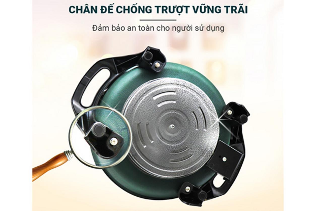 2 ngăn lẩu cho 2 vị khác nhau, núm xoay 5 mức