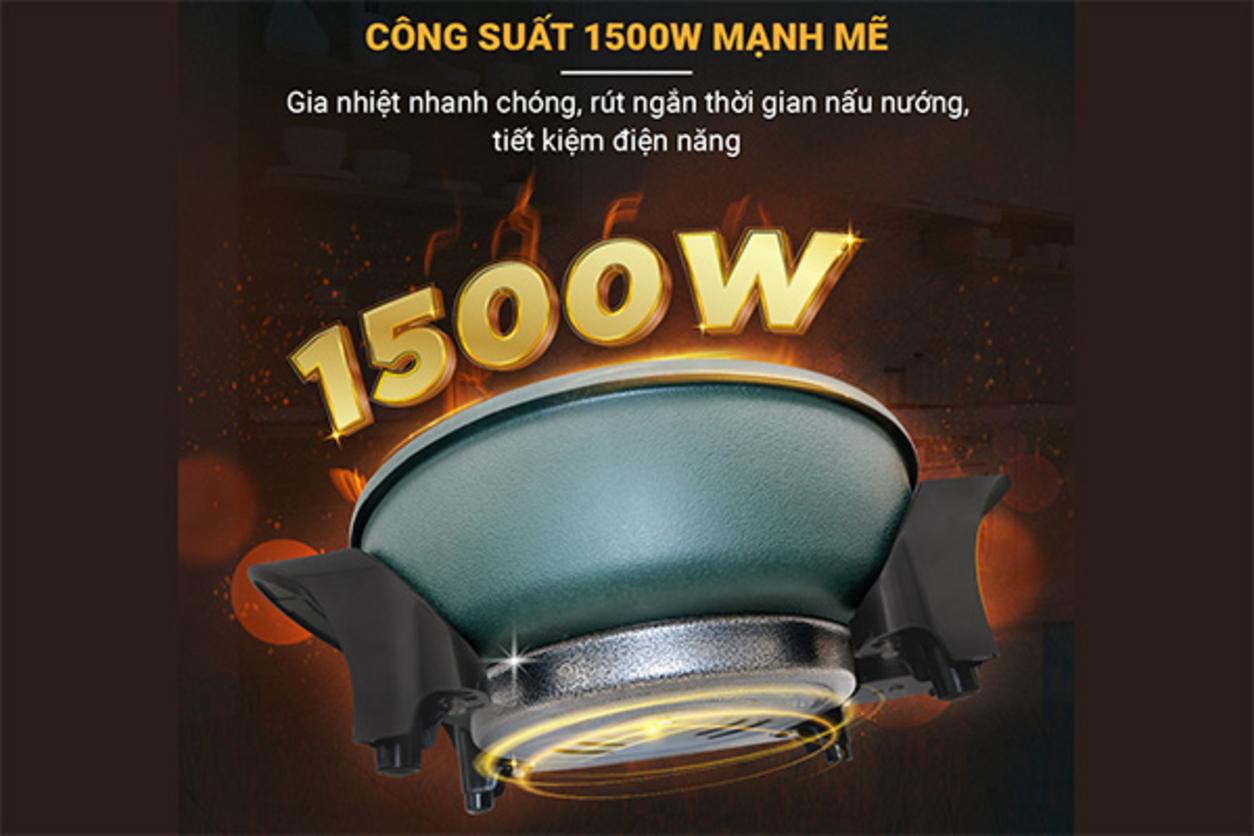 2 ngăn lẩu cho 2 vị khác nhau, núm xoay 5 mức