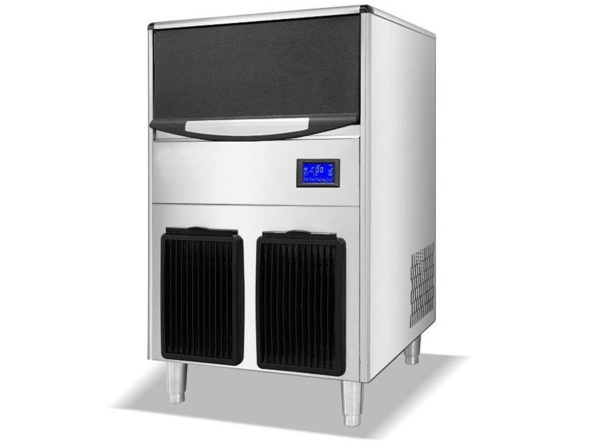 Thùng chứa 40–45 kg, vỏ inox dễ vệ sinh.