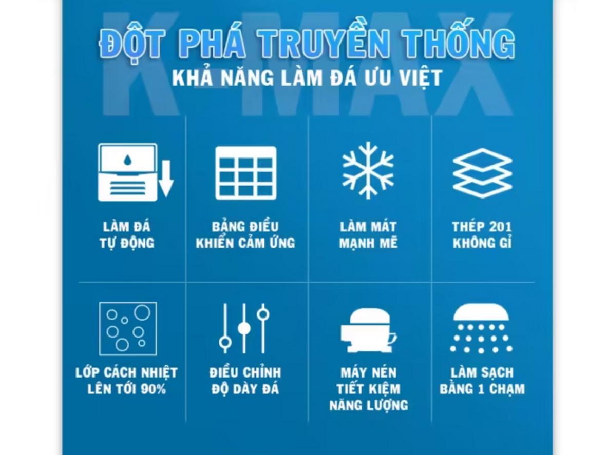 Viên đá vuông 22mm — trong, tan chậm.