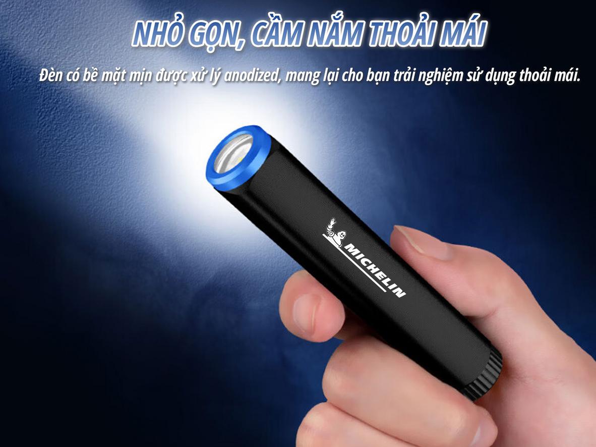 Vỏ hợp kim nhôm Anodized của Michelin M2221 — bền và chống ăn mòn.