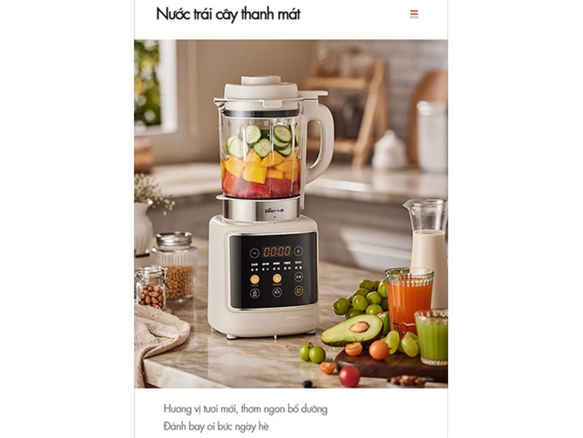 Xay mịn nhờ 6 lưỡi dao inox và tốc độ cao