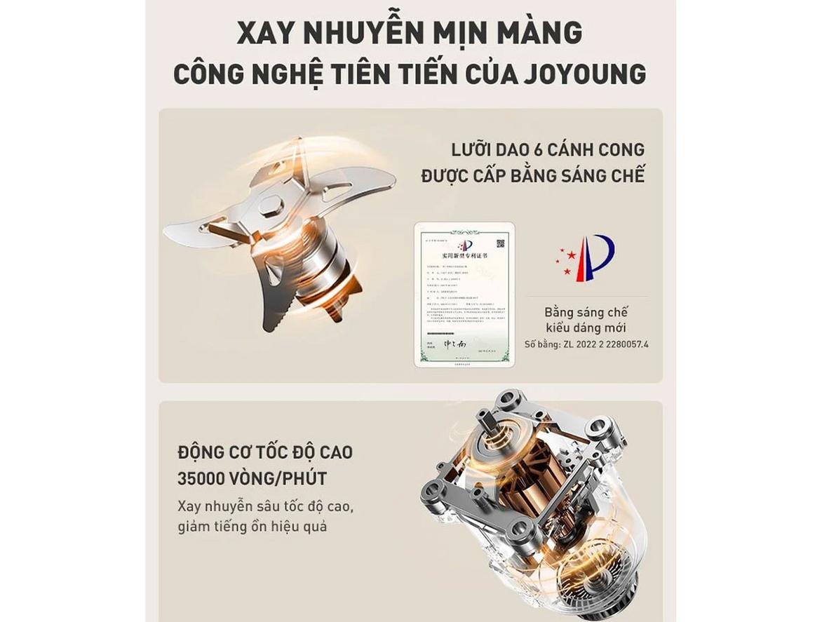 Lưỡi dao 6 cánh + 1000W cho kết quả mịn