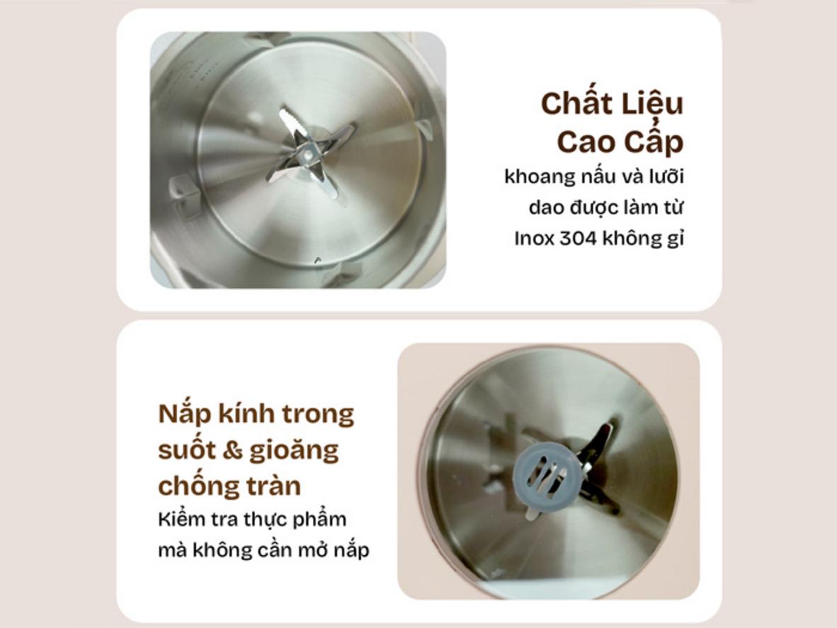 Lưỡi dao Inox 304 8 cánh xay nhuyễn mịn