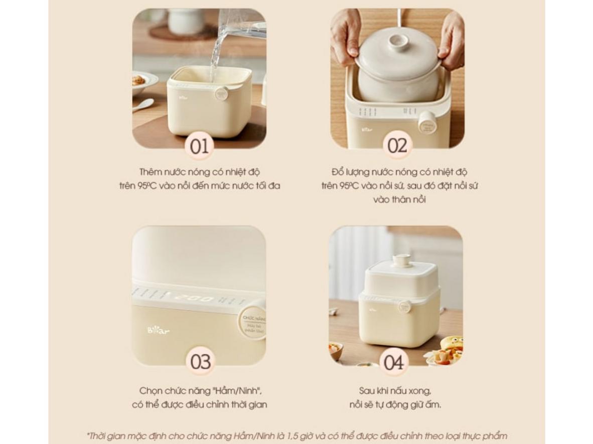Xửng hấp ion bạc kèm theo - an toàn khi chưng yến