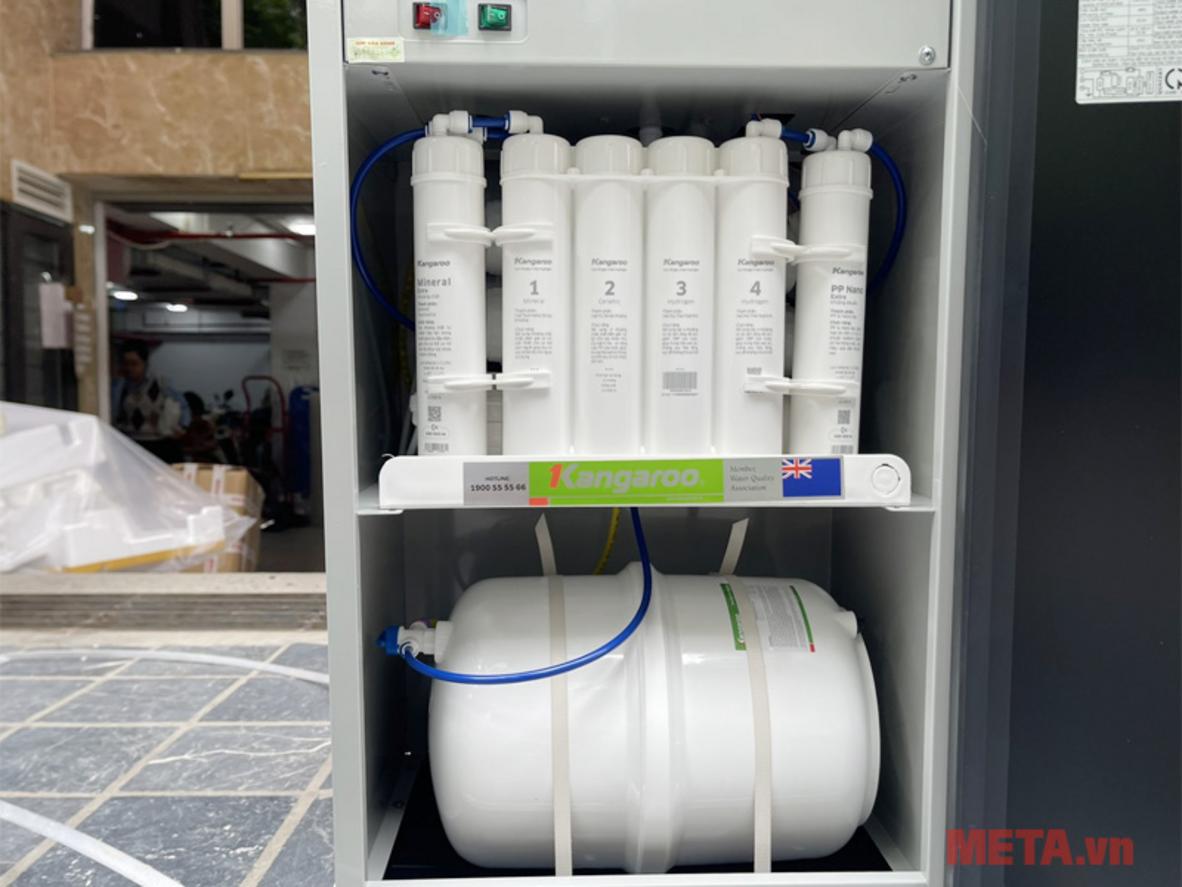10 lõi lọc và bình chứa 7 lít cho nhu cầu dùng hằng ngày