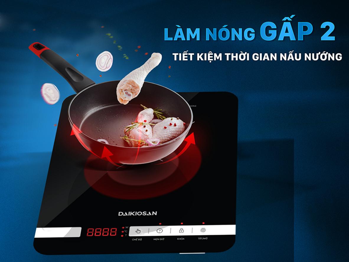 10 mức nhiệt và dải 60°C-240°C cho nhiều kiểu nấu.