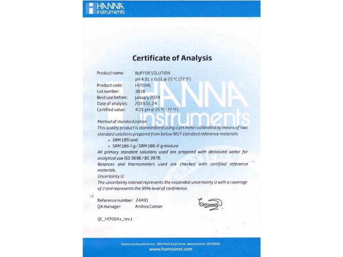 Chuẩn 1413 µS/cm NIST giúp hiệu chuẩn EC đáng tin cậy