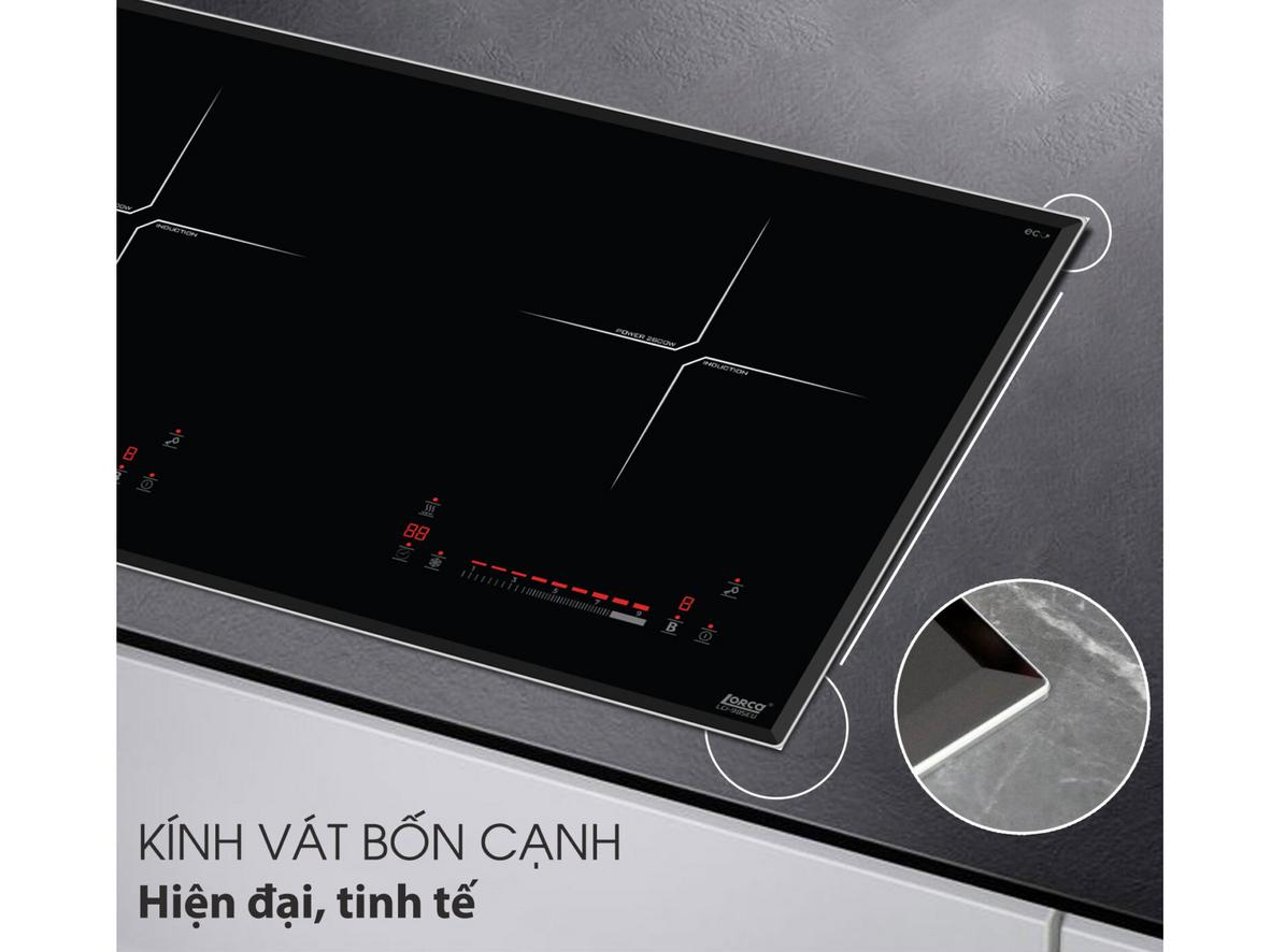 2 vùng nấu giúp chuẩn bị nhiều món cùng lúc.