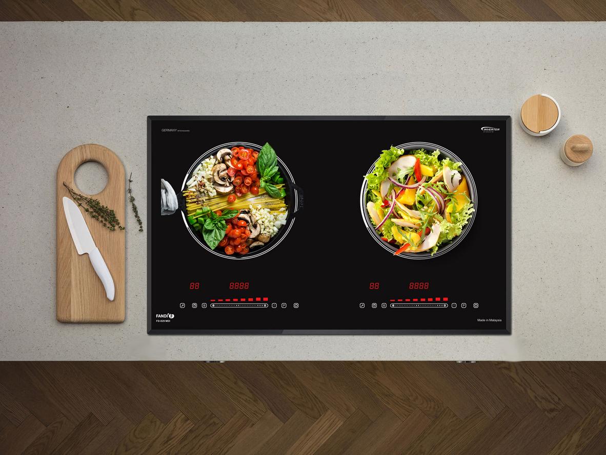 2 vùng nấu từ giúp nấu nhiều món cùng lúc