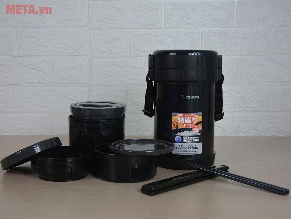 3 ngăn riêng biệt giúp bữa ăn không lẫn mùi.