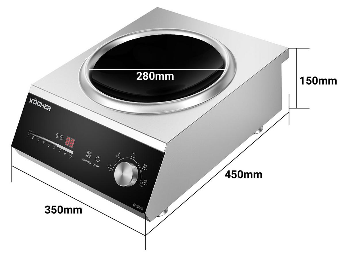 Công suất 3500W giúp rút ngắn thời gian nấu và phục vụ món nhanh hơn.
