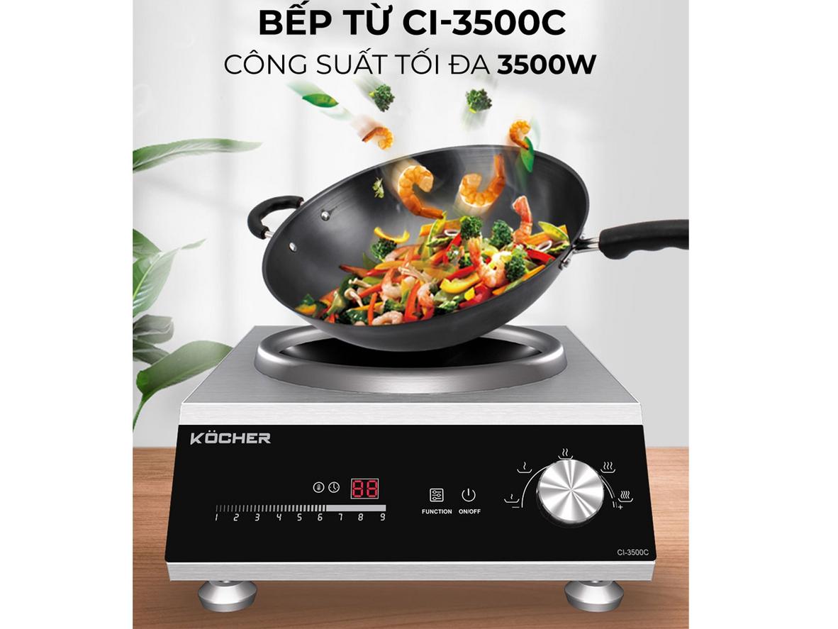 Công suất 3500W giúp rút ngắn thời gian nấu và phục vụ món nhanh hơn.