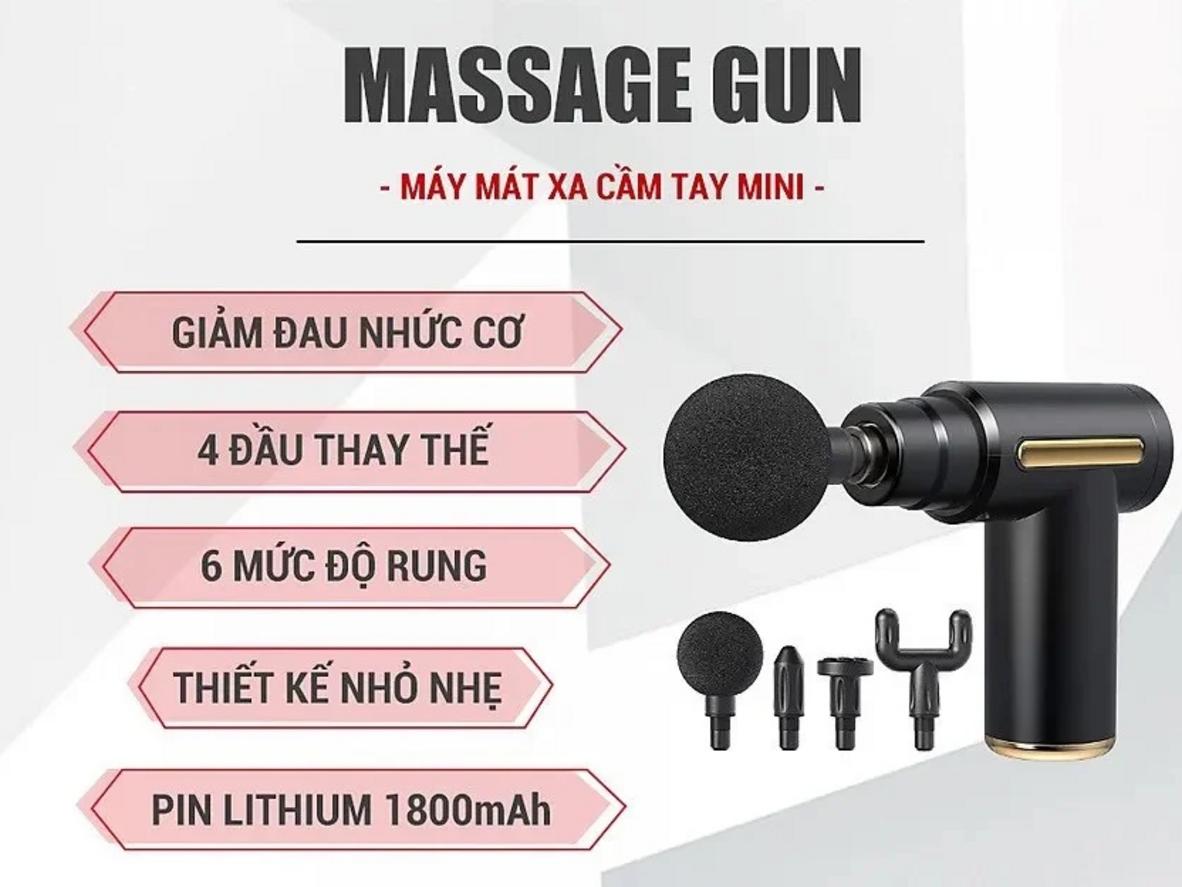 4 đầu massage cho nhiều vùng cơ