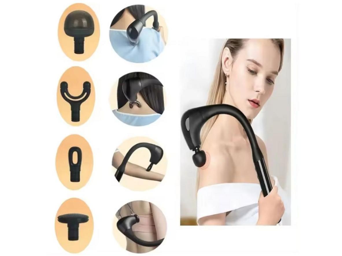 4 đầu massage thay thế và 5 cấp độ rung linh hoạt.