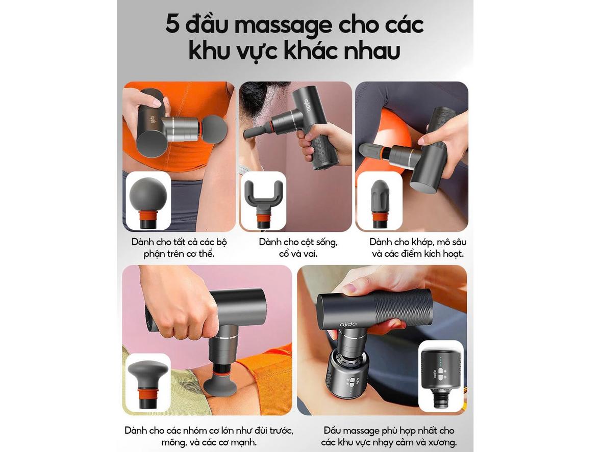 5 cấp độ massage và tốc độ của Ajido MINI Q6