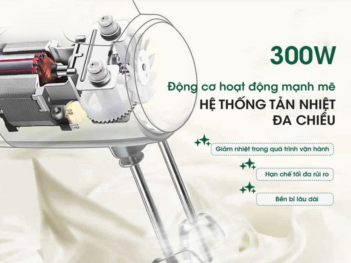 5 mức tốc độ và Turbo giúp kiểm soát nguyên liệu linh hoạt.