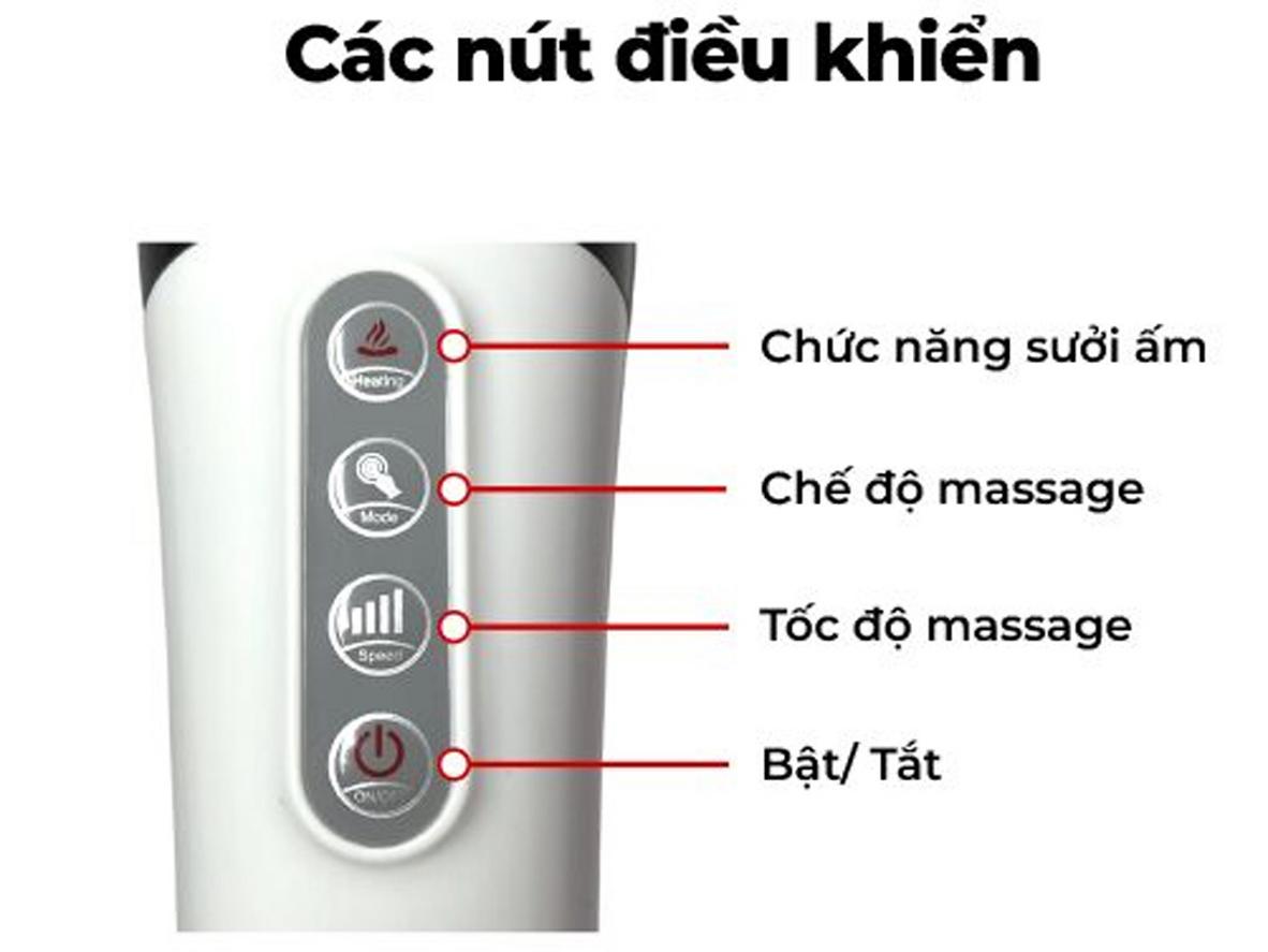 7 đầu massage giúp chăm sóc nhiều vùng cơ thể.