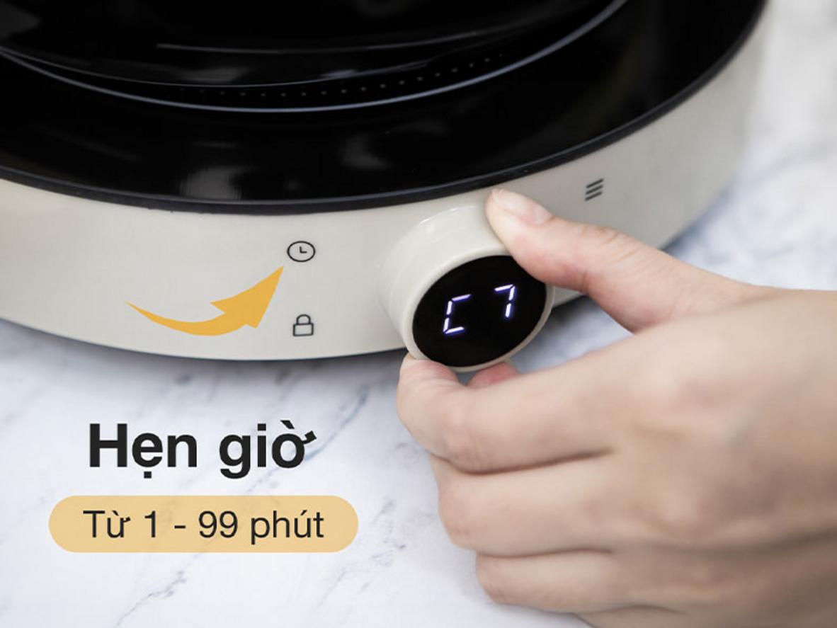 9 mức nhiệt và tối đa 220°C cho nhiều món ăn.