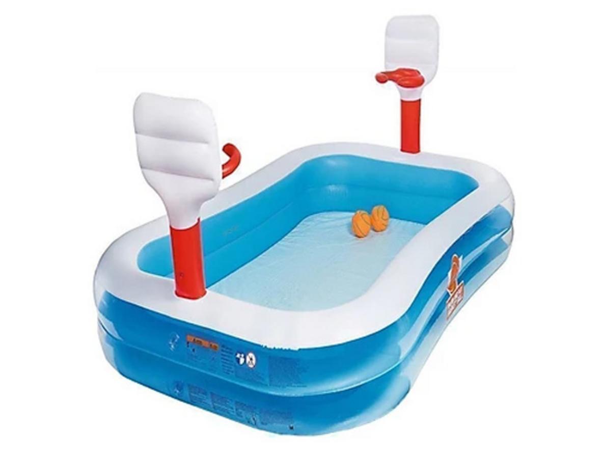 Tổng quan Bể phao 2 in 1 ném bóng rổ Bestway 54122