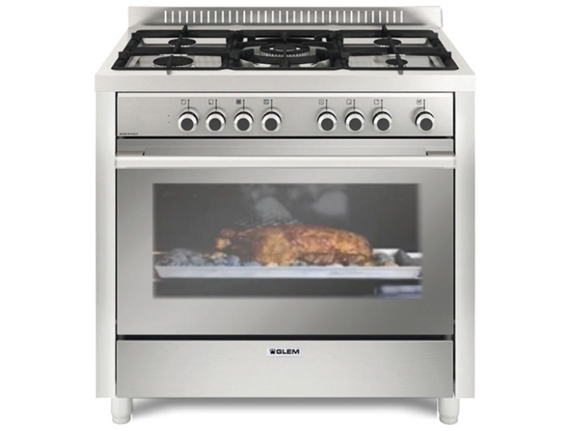 Tổng quan Bếp ga 5 vùng nấu kết hợp lò nướng Glem MQB612VI (90cm)