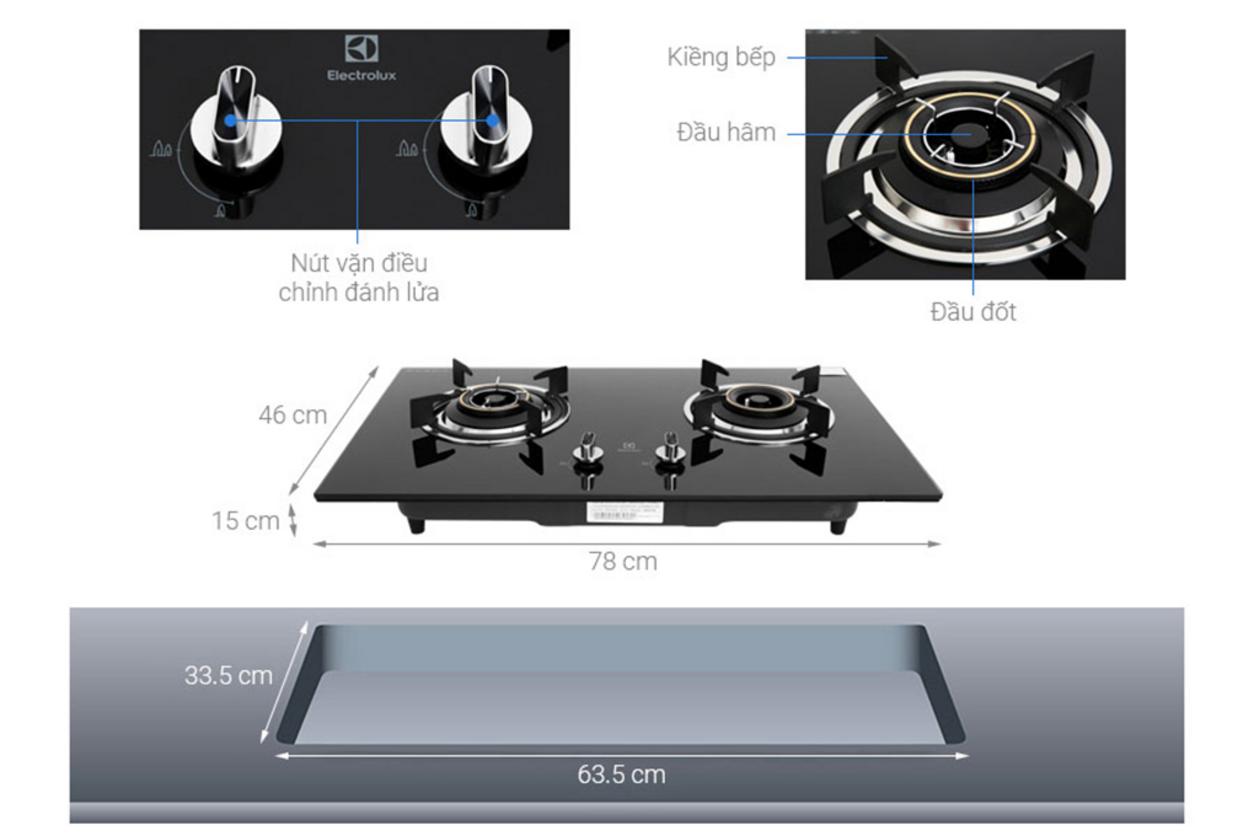 Tổng quan Bếp ga âm Electrolux EHG723BA