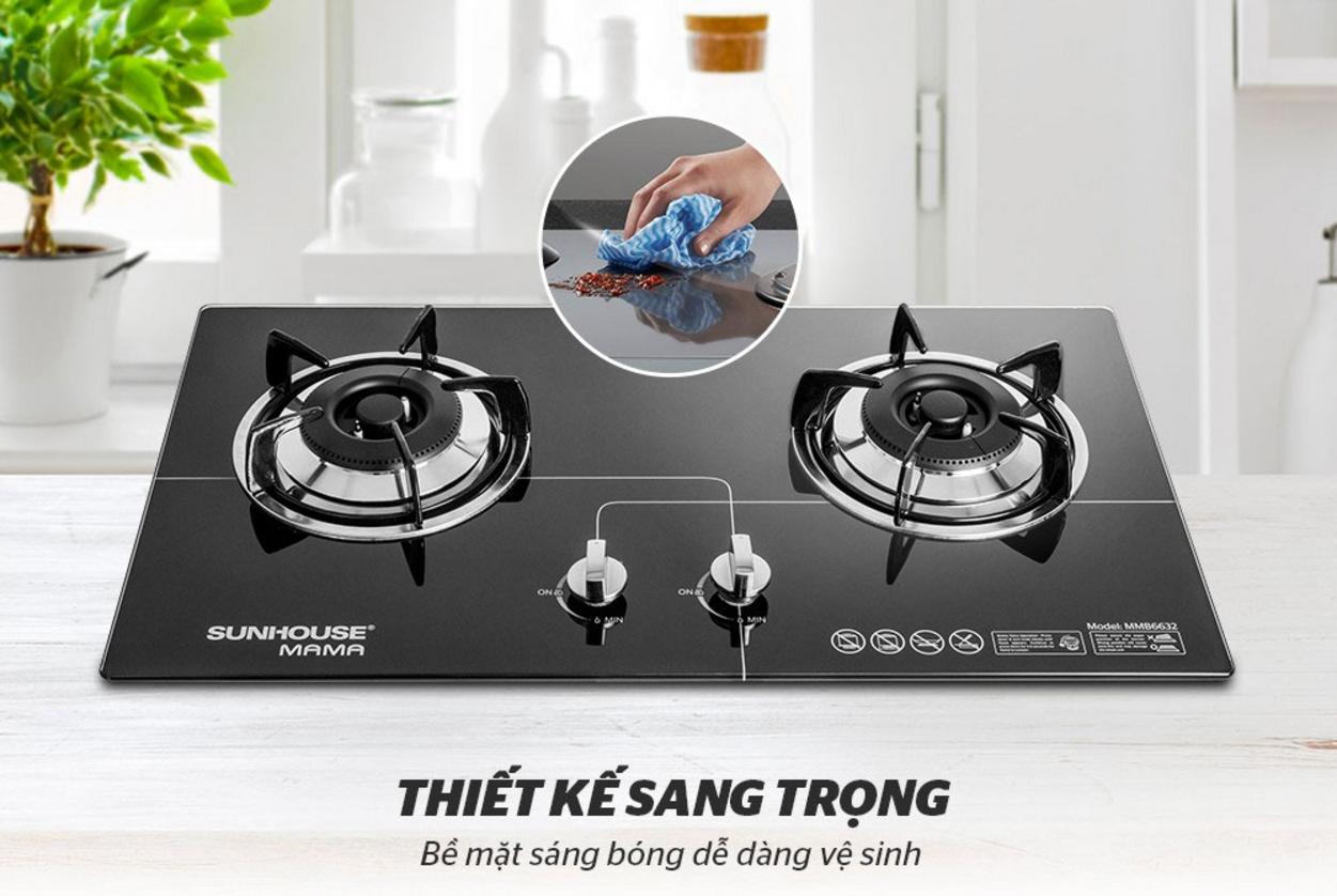 Tổng quan Bếp ga âm kính Sunhouse Mama MMB6632