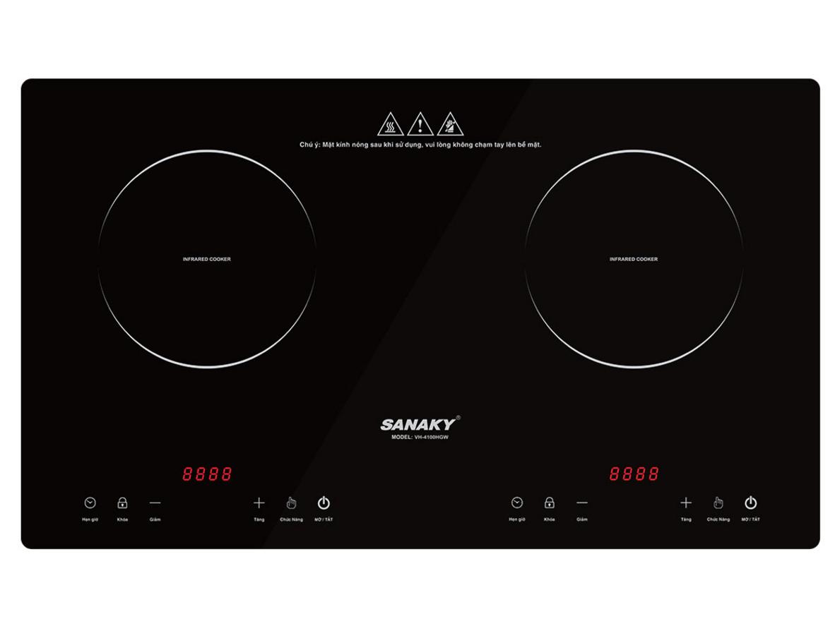 Tổng quan Bếp hồng ngoại đôi Sanaky VH-4100HGW