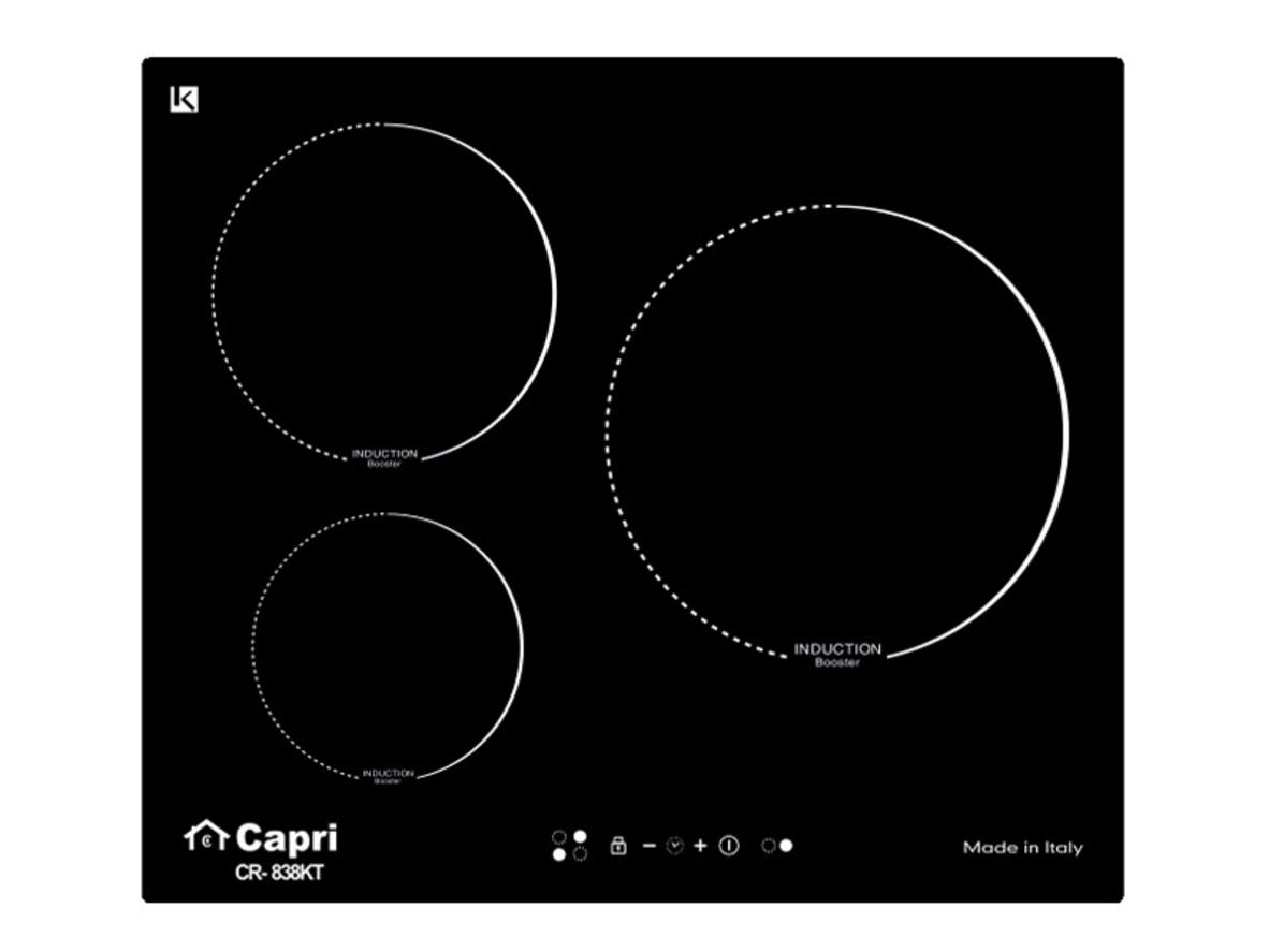 Tổng quan Bếp từ 3 vùng nấu Capri CR-838KT