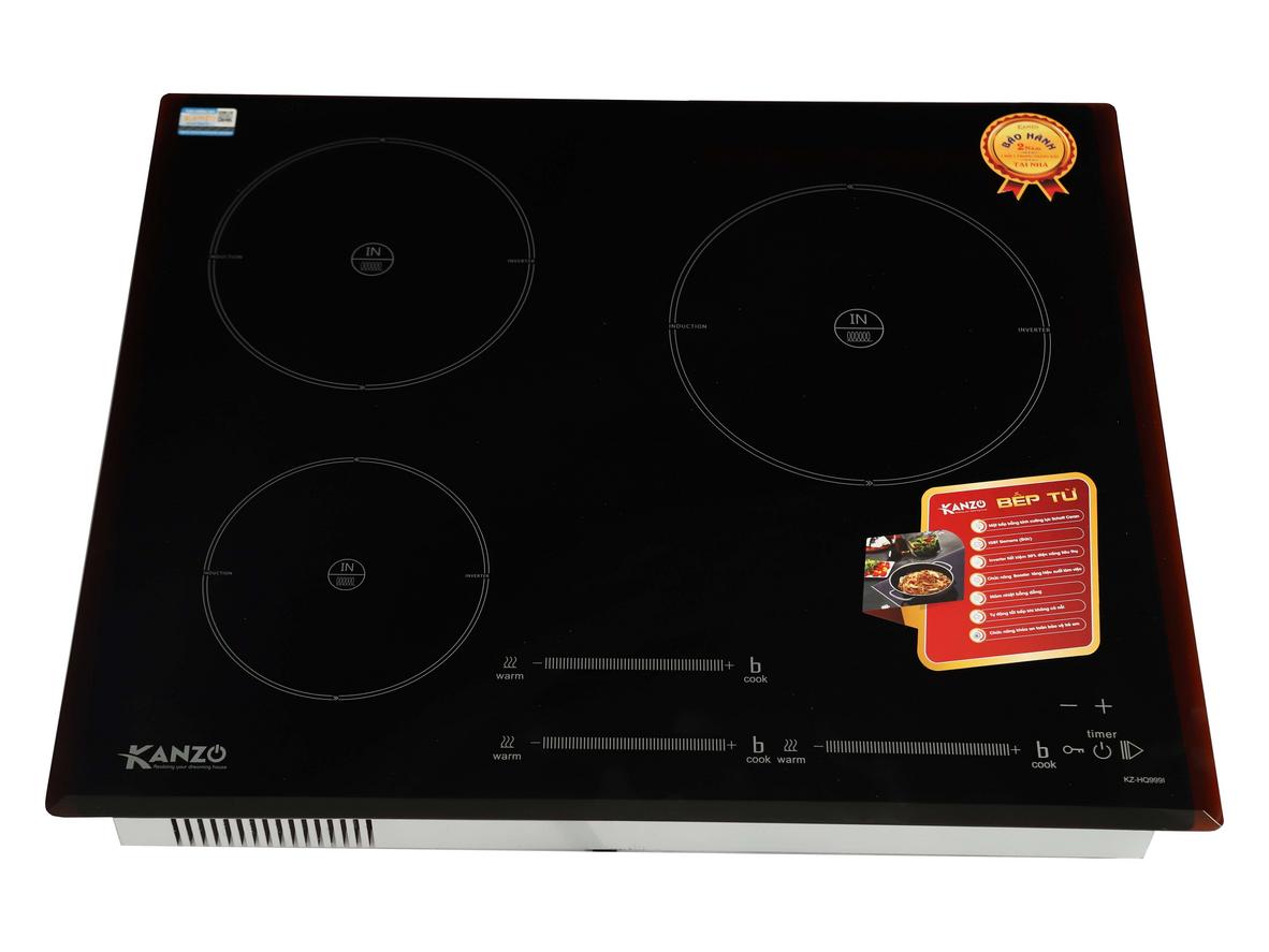 Tổng quan Bếp từ âm 3 vùng nấu Inverter Kanzo KZ-HQ999I (62cm)