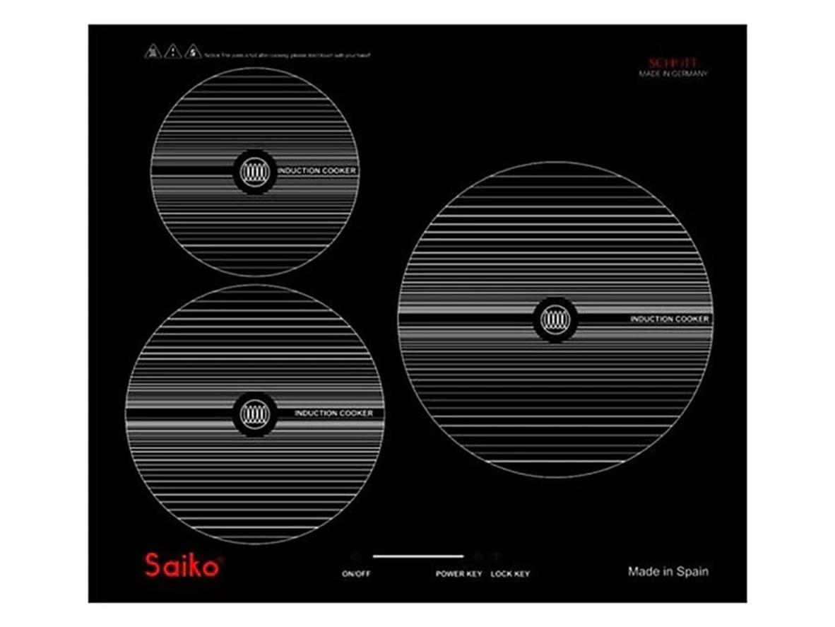 Tổng quan Bếp từ âm Saiko 3 vùng nấu SK-6700
