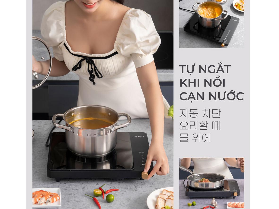 Mặt kính crystalline chịu nhiệt, dễ vệ sinh
